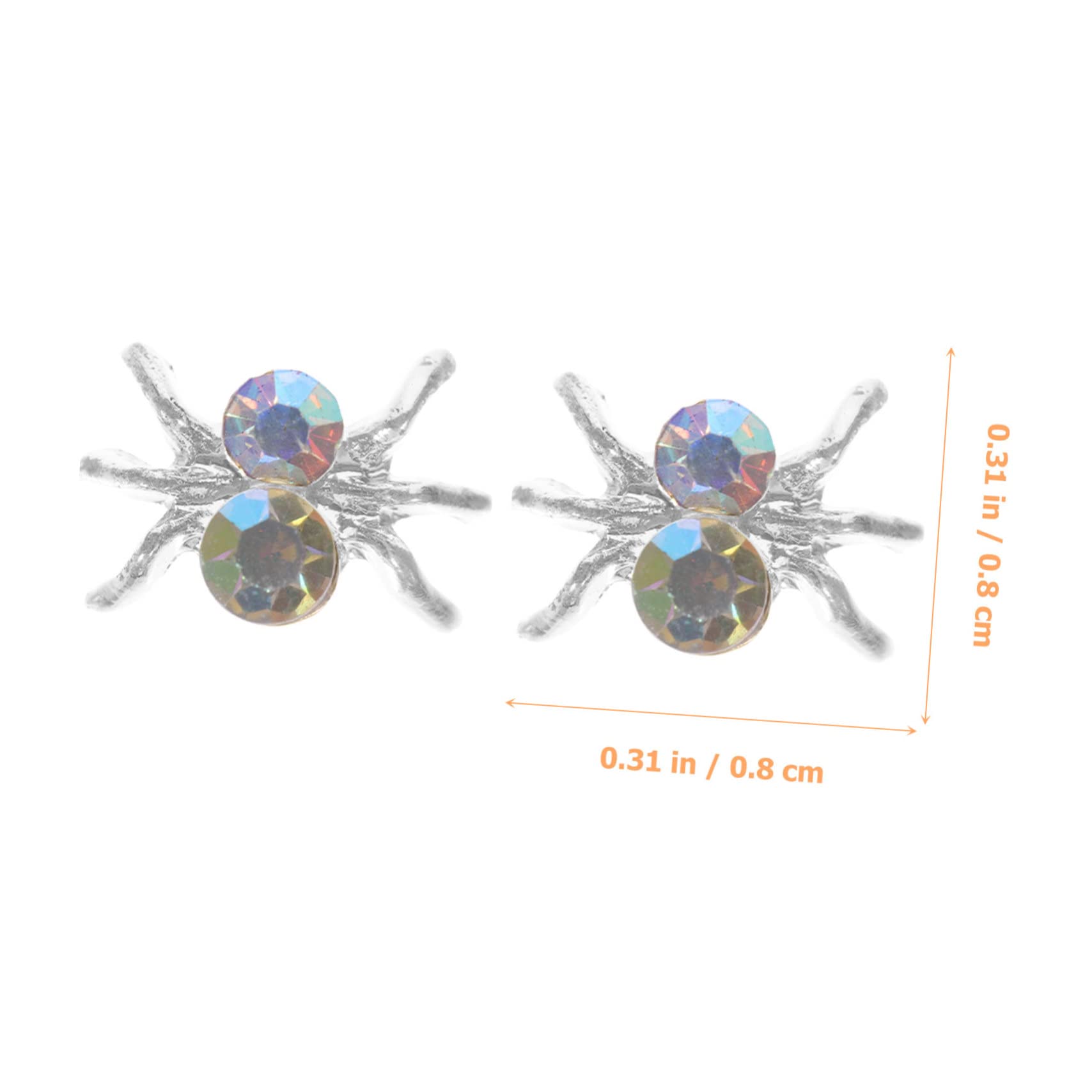 Healvian 500pezzi Charm Per Unghie Forma Di Ragno Decorazioni Per Manicurper Halloween Feste e Occasioni Speciali Facili Da Applicare Per Nail Art Creativa