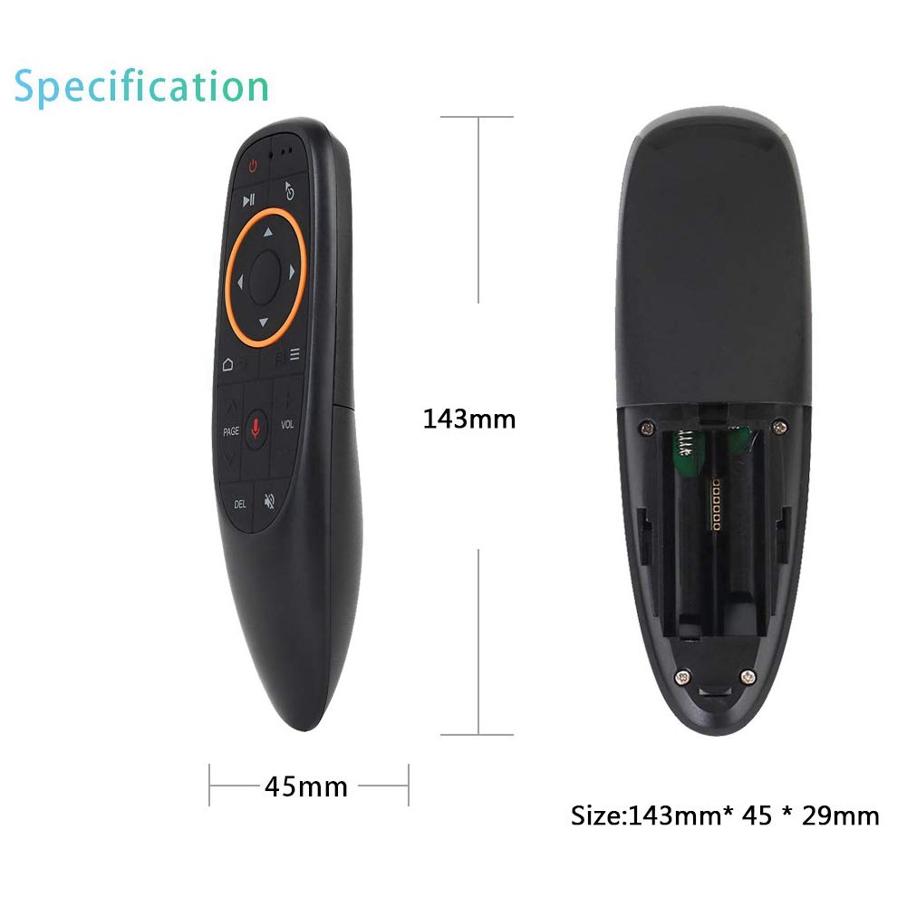Bezprzewodowy pilot zdalnego sterowania 2,4 G, Bewinner 17 klawiszy do Smart TV/Android TV dekodera/PC, 6-osiowy żyroskop