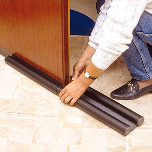 Protetor De Porta Rolinho Veda Porta 80cm Preto