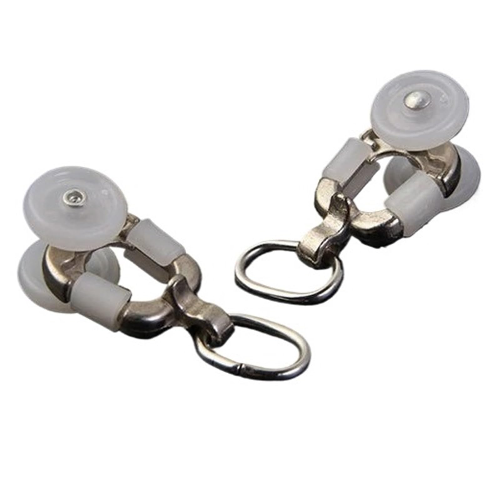 Rrypbovg One Color Curtain Track Rollers 10Pcs Curtain Track Roller Ceiling Pulley Gliders Silent Hooks Curtains Metal Wheels Rail Rollers Mount Sliding Pulleys Rails(Large)