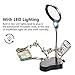 3.5X12X Helping Hands Soldering Station with LED Light & Alligator Clips - Magnifier Stand for Welding PCB Repair Jewelry Craft Hobby Model Building Watch Repair