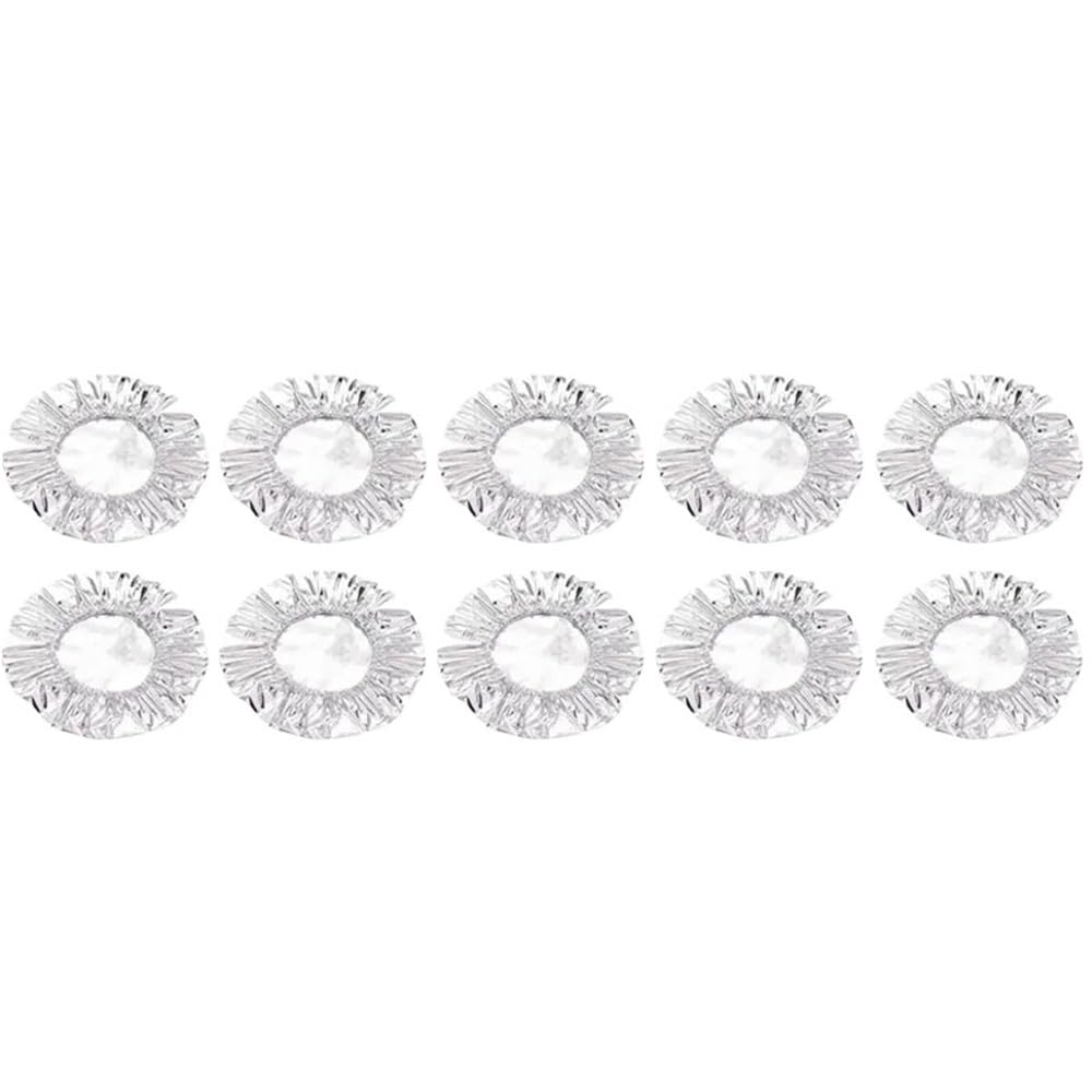 100Pcs Food Grade Reusable Aluminum Foil Bowl Lids, Elastic Stretch Sealing Covers for Fridge & Kitchen Food Storage