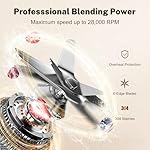 Blender, 28000 RPM 1800W Powerful Countertop Blenders for Kitchen, 70oz Large Capacity Blender for Smoothies, Ice Crushing, Frozen Fruits with 1-5 Min Timer & Multiple Speeds - Includes To-Go Cup, Red - Image 3