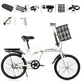 bicicleta plegable aurora folding 20 classic 【CALIDAD PREMIUM】 ： Tiene un marco plegable de acero de alta resistencia a la tracción de 20 pulgadas. El freno en V de acero le permite desacelerar rápidamente.