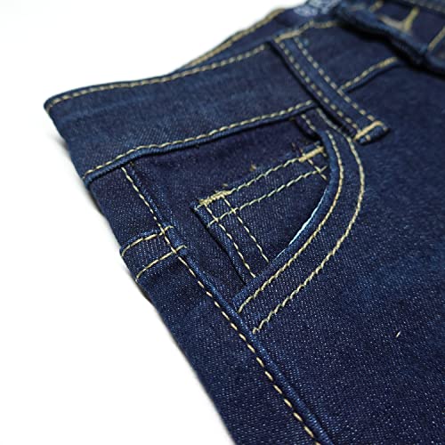 KIDSCOOL SPACE Little Girls Boys Jeans,Elastic Band Inside Ripped Stretchy Soft Thin Summer Denim Slim Pants4