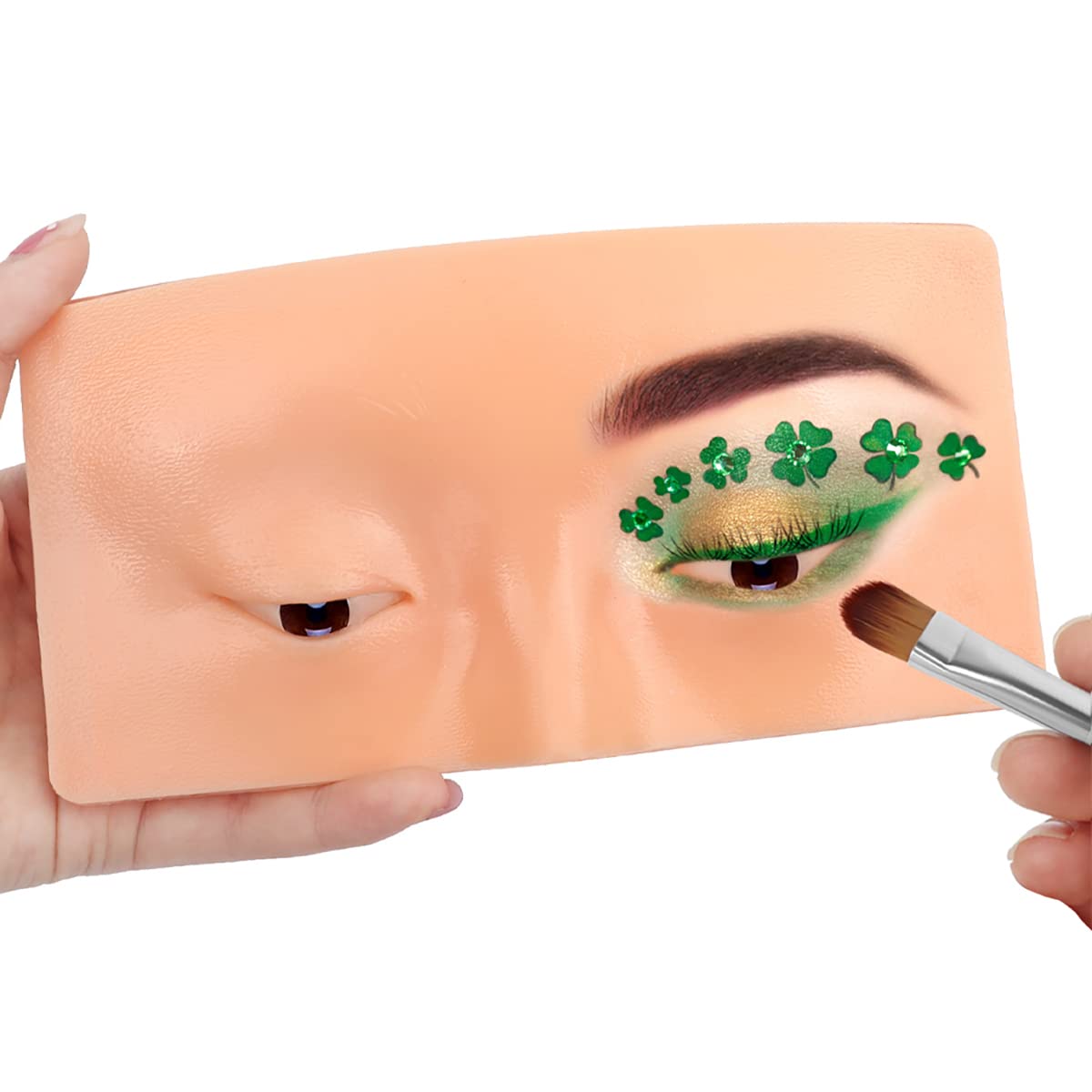 GenericMakeup Practice Face 3D Realistic and Reusable Silicone Mannequin Practicing Board Perfect Aid Makeup Training Kit Model for Women Skin Eyelash Extensions Eyeliner and Eyeshadow Face Painting