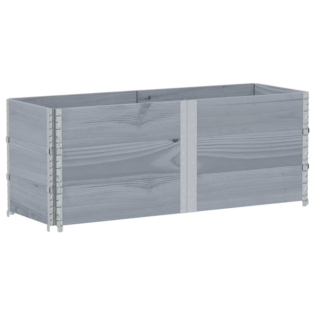 Paretali per Pallet 3pz Grigi 150x50cm Legno Massello di Pino, Commercio e Industria,Movimentazione di Materiali,Pianali di carico e Pallet, 29.9kg-3295380