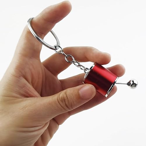 Miniatura 5 de GXXMEI Llavero de palanca de cambios de metal, caja de cambios de 6 velocidades, llavero de palanca de cambios manual de 6 velocidades, llavero (5