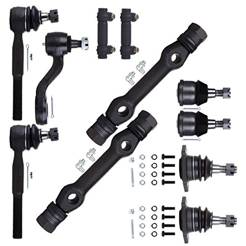 Scitoo 11Pcs Suspension Kit 2 Lower Ball Joint,2 Upper Ball Joint,2 Control Arm Shaft Kit,2 Tie Rod End Adjusting Sleeve,2 Outer Tie Rod End,1 Pitman Arm Fit 1975-1986 For Chevy C20 For Gmc P25 K6135 #TOP30