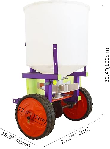 Miniatura 2 de TECHTONGDA Esparcidor de fertilizante de 220 libras, esparcidor de difusión ATV remolque detrás de fertilizante, semilla de sal, esparcidor de hielo