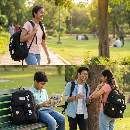 Image of 26Litre School Bag Water-Resistant Laptop& Travel Backpack - Unisex Large 19 Inches Multipurpose Travel Backpack for Boys & Girls, Men & Women