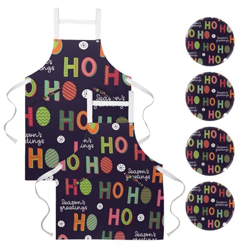 Tablier de serveuse multicolore idéal pour la pâtisserie et le nettoyage de la maison