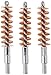 Tipton Handgun Bronze Bore Brush .38 Cal/9mm 3-Pack with Premium Phosphor Bronze Bristles for Pistol Cleaning and Maintenance