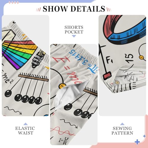 ZZXXB Physics Science Boys Long Pants Soft Trousers Elastic Waist Kids Lounge Bottoms with Pockets S-XL4