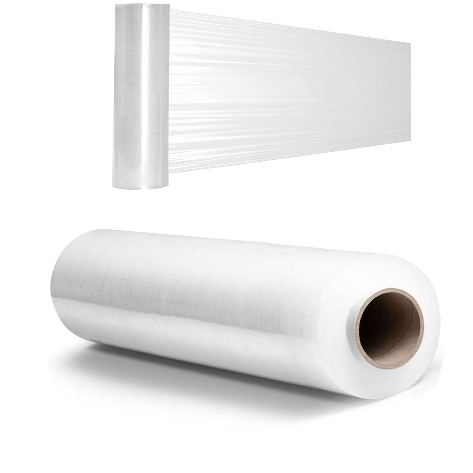 Schrumpffolie, Palettenfolie auf Rolle – 75cm/100cm, dehnbar, Frischhaltefolie in Industriequalität, wasser- und feuchtigkeitsbeständig, für Gepäck, Lagerung und Palettenstabilisierung(Size:75cm)