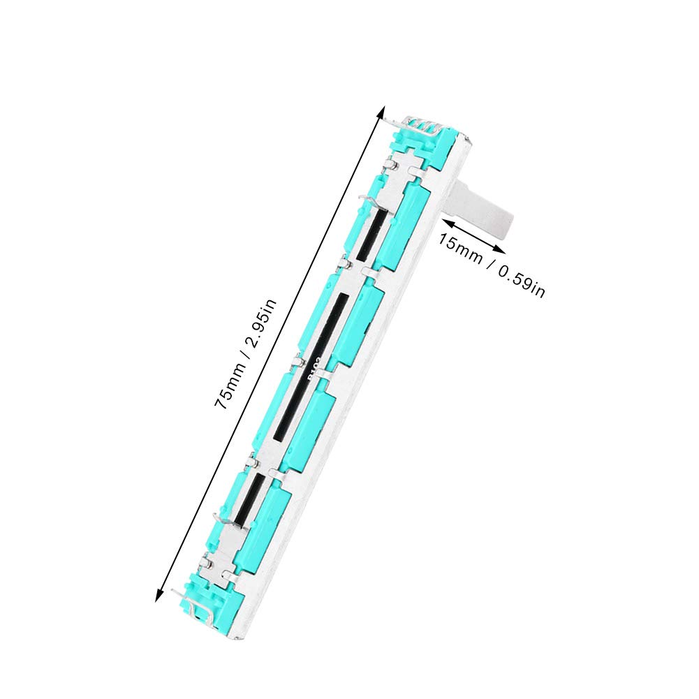 10k Slider Linear Pcs 9×5×2 5 Pcs Slide Potentiometer B10k Double Channel Straight Slide Mixer Fader for Multiple Purposes B10k Fader Linear Potentiometer - Image 2