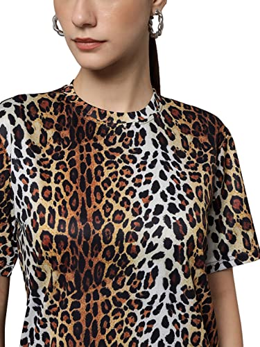 Image of RABBY Women Printed Track Suit Top Trackpant Co-ord Set Regular Fit Night Suit Notched Top and Pants Set For Ladies Travelling, Jogging, Running, Sports