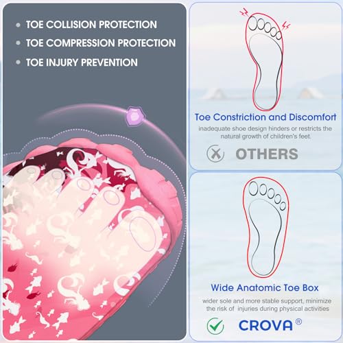 Image of Built-in Heel Grips Water Shoes for Kids Girls Boys Hiking Wide Barefoot Swim Beach Pool Big Kid