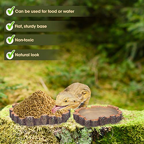 Orchid Valley Reptile Water Bowl or Food Dish. Hamster Sand Bath Container. Suit Gecko, Snake, Turtle, Bearded Dragon… - Image 7