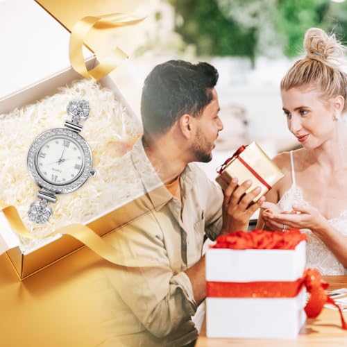 BESPORTBLE Damen-quarzuhr Mit Meerjungfrauen-Design -Strass-verzierung Silbernes Armband Für Schmale Handgelenke Und Anlässe – Bild 5