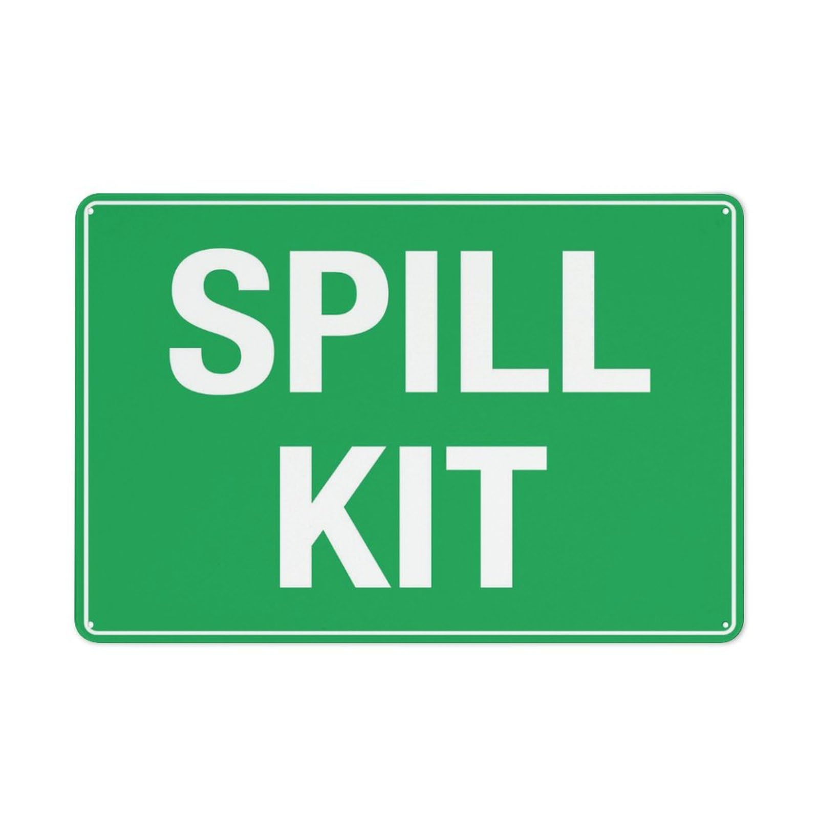 Spill Kit Sign Outdoor, Uv Printed Rust Free Aluminum 12 X 8 In,Yard Sign For Home, Business, Driveway Alert
