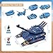 MCPINKY 45PCS Military Toy Tank Set, Tank Toy Set with Realistic Light and Sound, Rotating Turret and Missile, 6 Mini Die-Cast Cars Helicopter & 30 Pcs Army Men Toy Soldiers, Gifts for Kids Age 3+