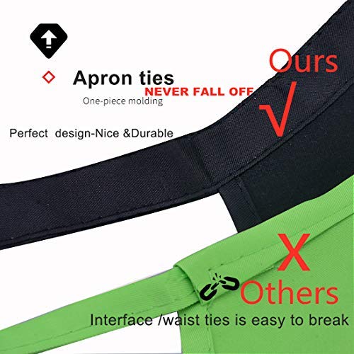 Tsd Story Total 15 Pcs Mixed Plain Color Bib Aprons Bulk For Women Men Adult With 2 Front Pockets Chef Cooking Painting Baking(12Colours ,15Pcs) #TOP5