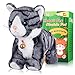 Pattern Gray Robotic Cat Toy for Kid Toy Cat That Move and Meow Purrs Touch Control Kitten Toys Animated Toy Cat Realistic Kitty Toys Kitten Robot Toy for Kids Halloween Birthday H:12