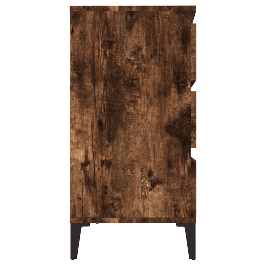 Dressoir 60x35x76 cm bewerkt hout gerookt eikenkleurig kopen