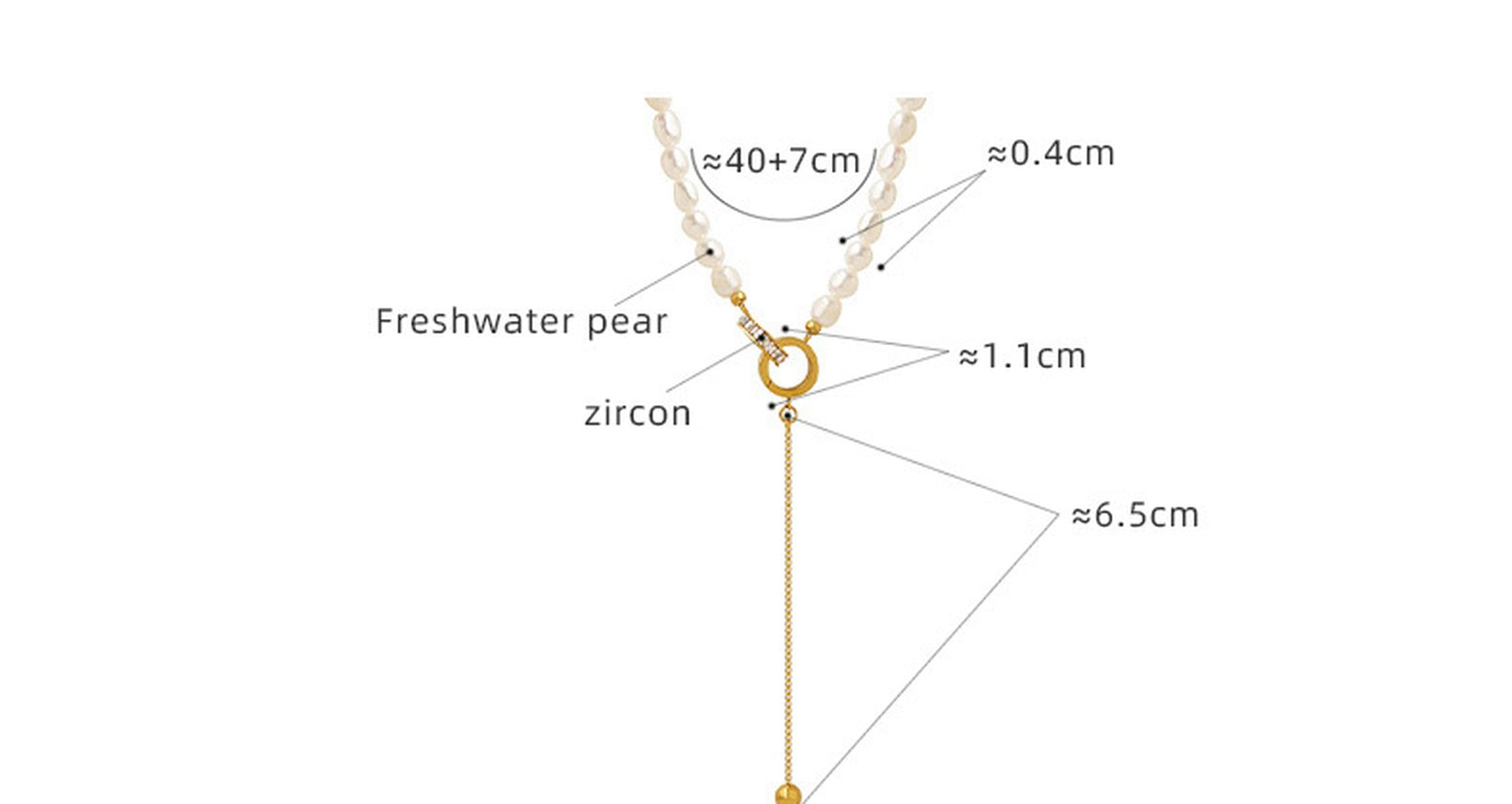 Moda barroca Perla de Agua Dulce Cadena de Cuentas, números Romanos Anillos Hug Colgante Collar Joyería para Mujeres