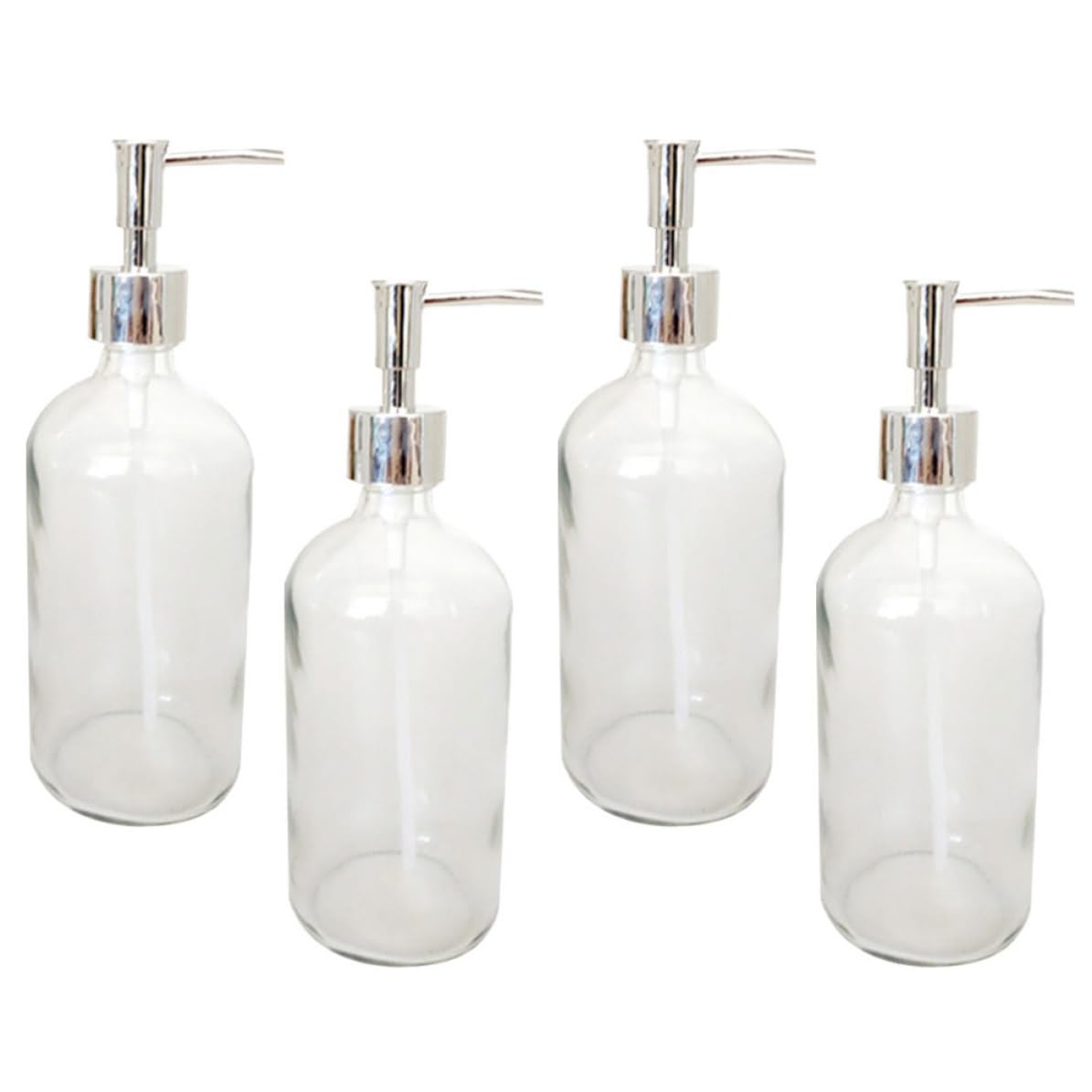 4 Piezas Botella de Loción de Vidrio de 500ml