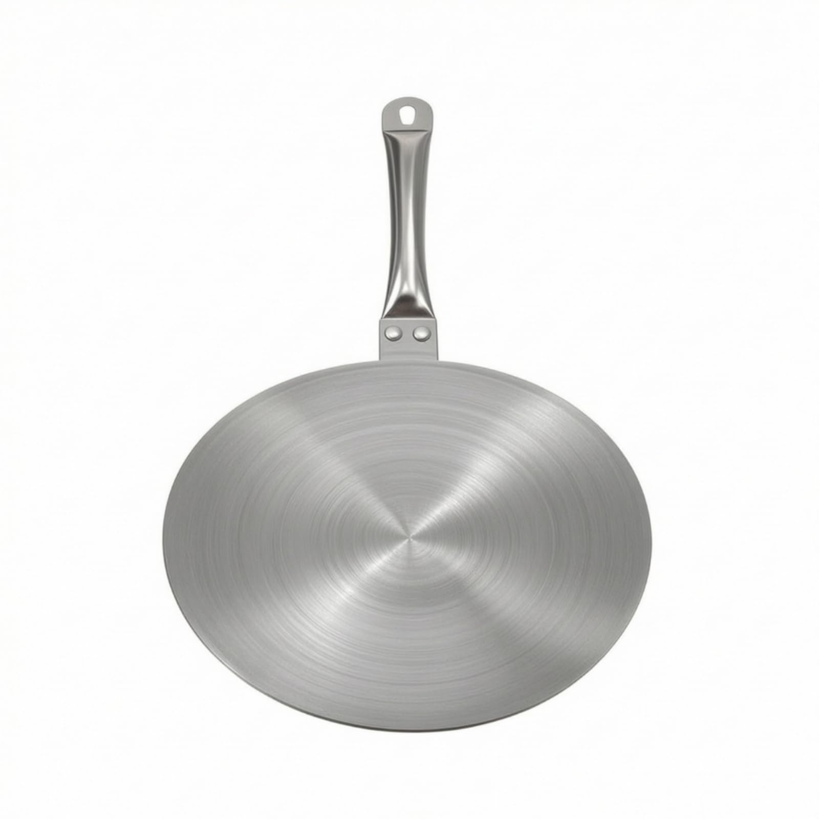 Induktions-Adapterplatte aus Edelstahl Wärmeverteiler mit Griff gebürstet Konverterplatte für Induktionskochfeld, 26cm