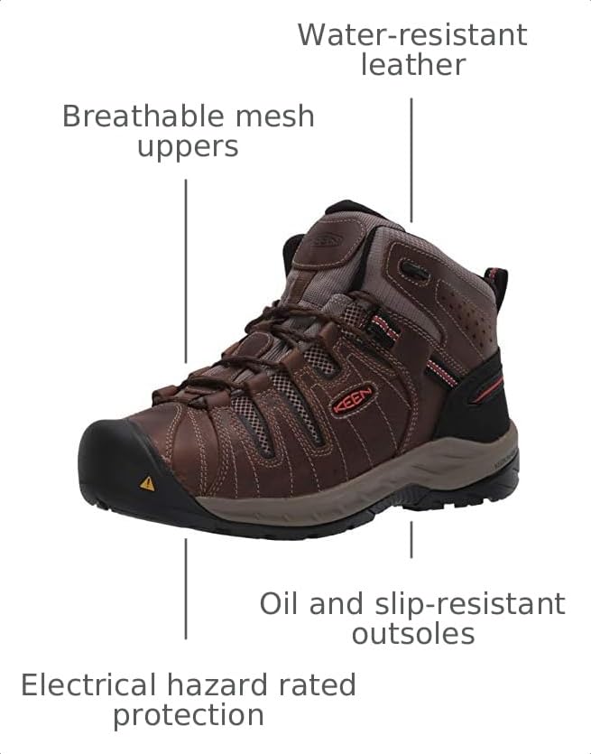 Image of KEEN Utility Men's Flint 2 Mid Height Soft Toe Breathable Construction Work Boots