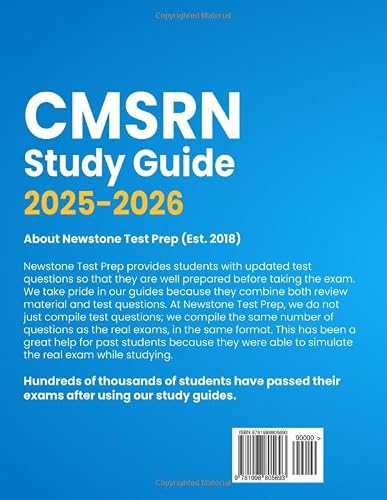 CMSRN Study Guide 2025-2026: Complete Review + 900 Questions and Detailed Answer Explanations for the Medical-Surgical Registered Nurse Certification Exam (6 Full-Length Exams)