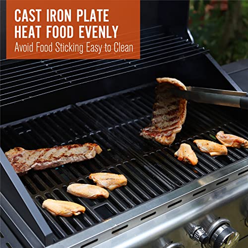 Mfstudio 4 Burner Propane Gas Bbq Grill With Porcelain-Enameled Cast Iron Grates And Side Burner, 42,000Btu Outdoor Patio Garden Barbecue Grill, Stainless Steel #TOP7