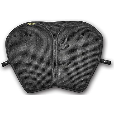 Skwoosh XL Touring Sport Cruiser Motorcycle Gel Seat Pad with Breathable Cooling Airflow Mesh Fabric Cushion | Great Gift | Made in USA Cover