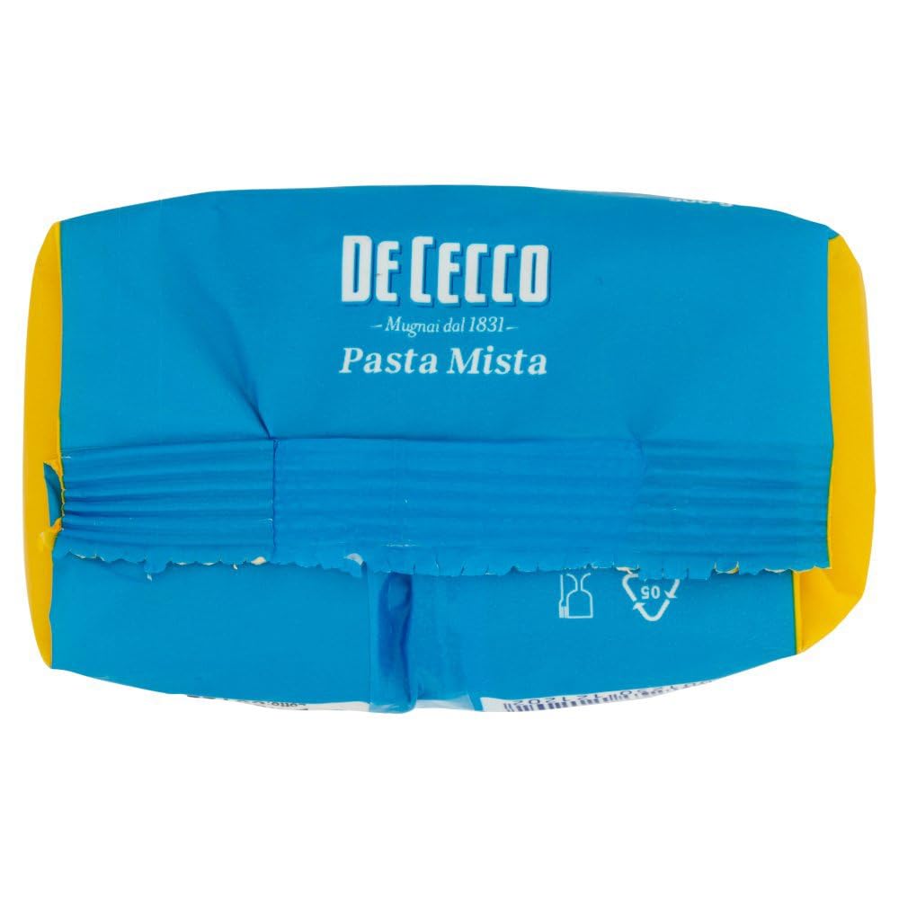 De Cecco Pasta Mista n°120 - Pasta 24 x 500 g | Secado lento | Sémola de trigo duro de alta calidad | Horneado 13 min (al diente 11), ideal para sopas y platos tradicionales + Italian Gourmet polpa