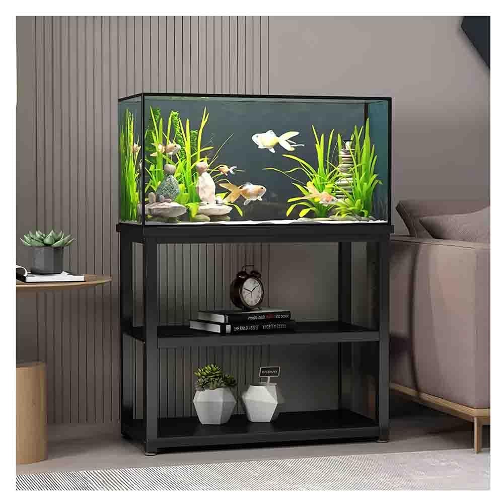 Heavy-Du Aquariumständer – Aus Metall gefertigt, mit 3 Ablagen, geeignet für den Einsatz zu Hause und im Büro, bietet stabilen Halt für Ihr Aquarium.