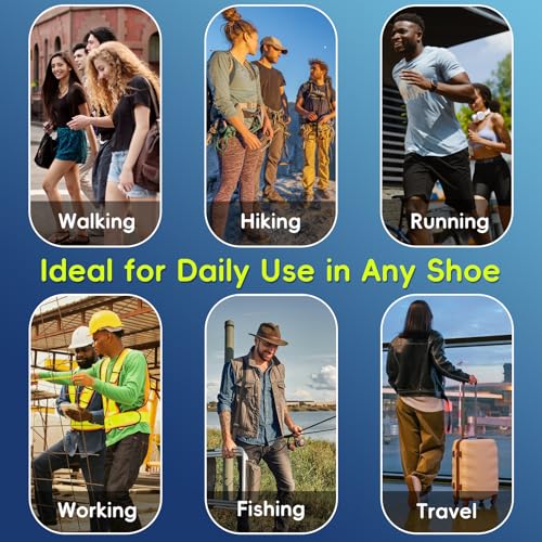 Image of Memory Foam Insoles for Men Comfort Replacement Shoe Inserts for Work Boot,Running Shoes,Hiking Shoes,Sneaker,Cushions Shock Absorbing Inner Soles for Foot Pain Relief,Black US10