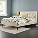 ZINUS Ibidun Upholstered Platform Bed Frame, Mattress Foundation, Wood Slat Support, No Box Spring Needed, Easy Assembly, Queen, Beige