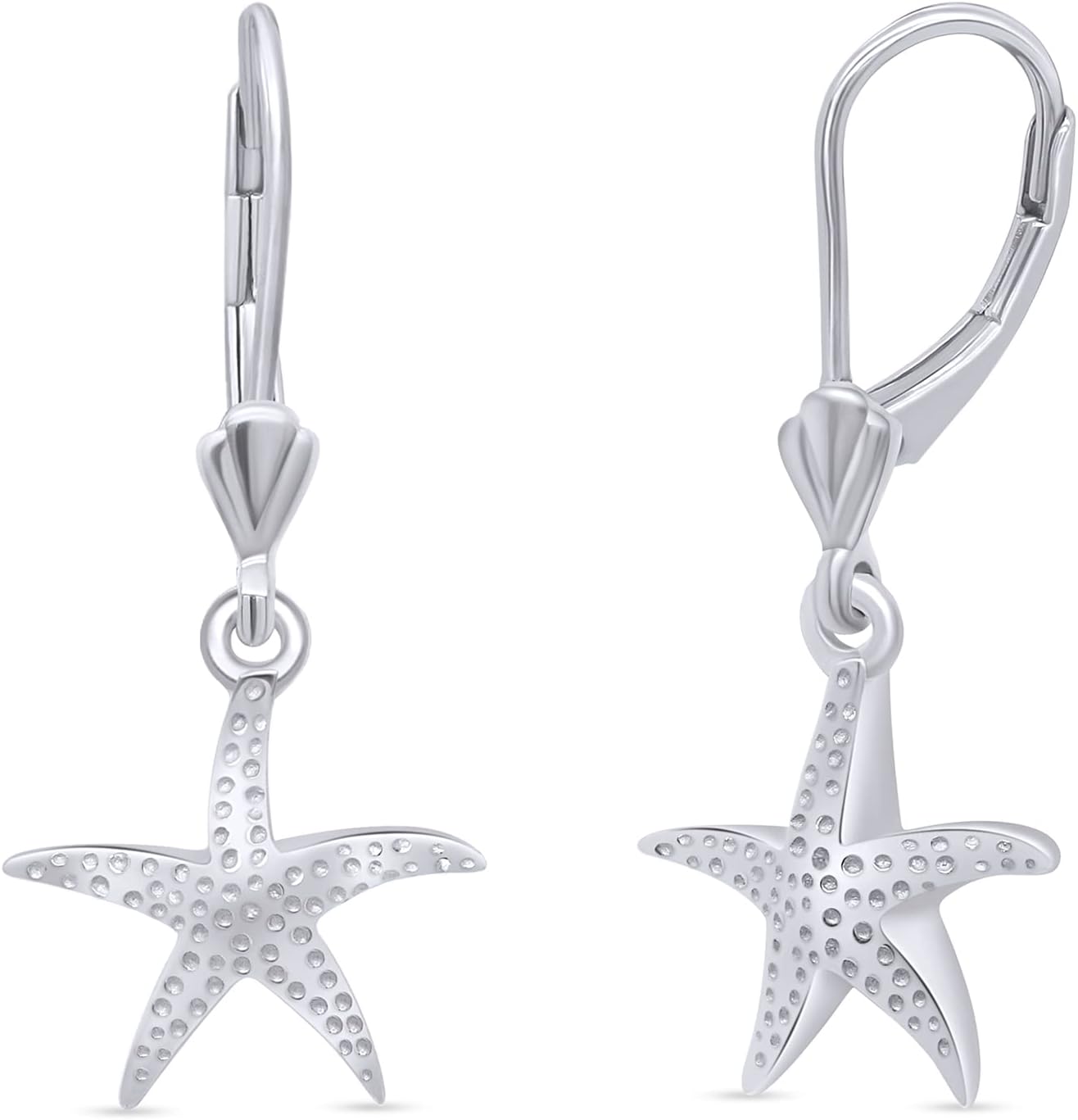 Starfish Dangle Earrings in 14k Gold Over Sterling Silver