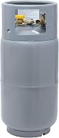Flame King YSN335 33.5LB Steel Forklift Propane Tank with Gauge - DOT/TC Certified, Liquid Draw, Gray