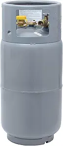 Flame King YSN335 - 33.5LB Steel Forklift Propane Tank Cylinder with Built-in Gauge, Gray