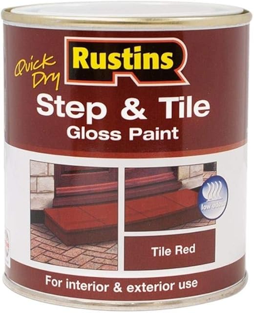 RUSTINS Step & Tile Paint Red 500ml