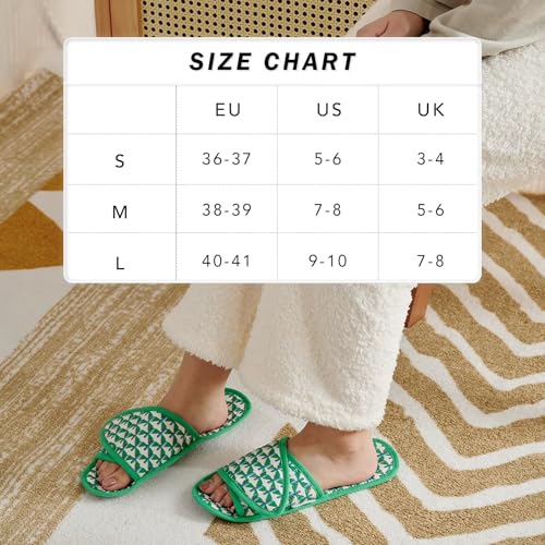 Image of EUXTERPA Women Travel Slippers, Adjustable Ladies Slipper, Lightweight Easy Carry Foldable Travel Slippers with Storage Bag