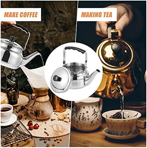 DOITOOL 1000ml Stainless Steel Kettle for Gas Hob- Stainless Steel Boiling Stove Top Kettle Water Kettle for Home Restaurant