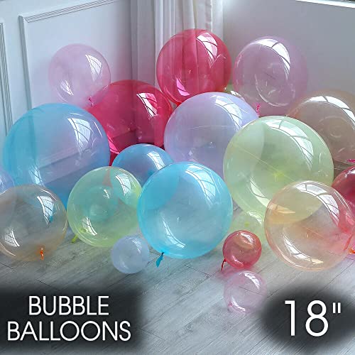 24 Inch Bobo Balloons Bubble Balloons, 15 Pcs Clear Bobo Balloon, Large Transparent Bubble Balloon For Christmas Wedding Birthday Party Decoration (15Pc Red Clear Balloons) #TOP4