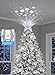 Brightown Christmas Star Tree Topper with Built-in 3D Glitter Led Snowflake Projector Lights, Silver Hollowed Pentagram Tree Toppers Christmas Decorations Indoor for Xmas New Year Party Holiday