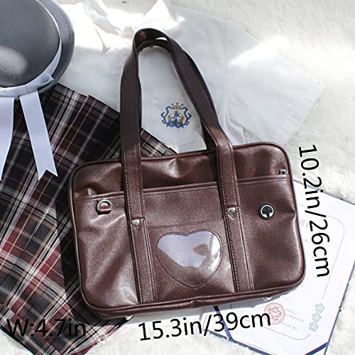 YAQUNICER Women Messenger Purse JK Uniform Crossbody Shoulder Bag Underarm Handbag Lolita Satchel2