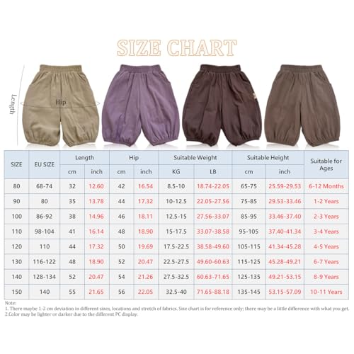 Pantalon bloomers bébé en coton lin léger et ample - 6